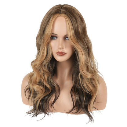 Women's Chemical Fiber Wig With Gradient Long Curly Hair