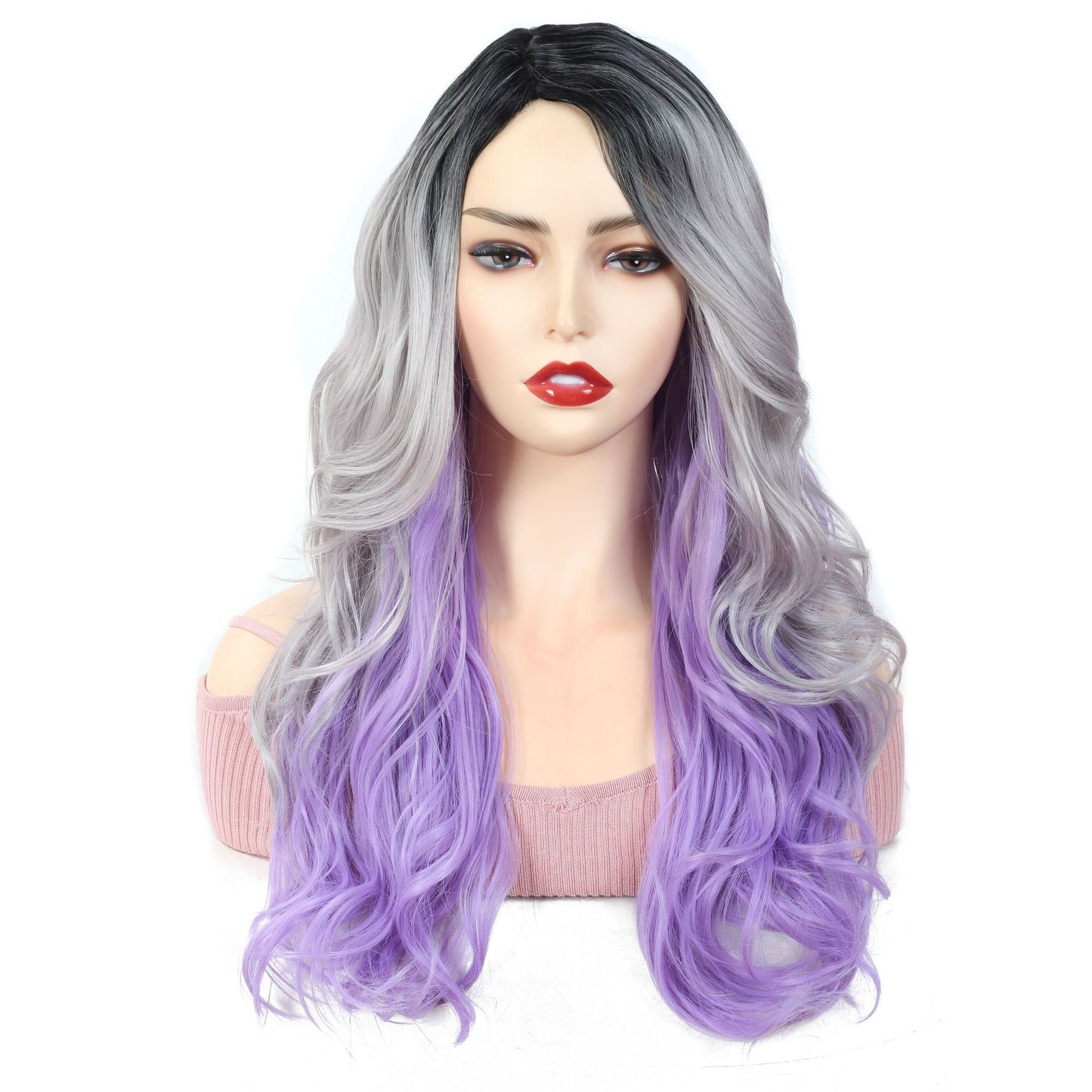 New Fashion Temperament Wig Chemical Fiber Front Lace Long Curly Hair Headgear